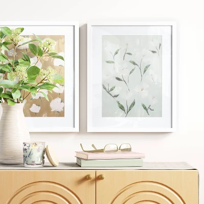 (Set Of 2) 16" X 20" Loose Floral Framed Wall Art - Threshold™ 1 (Set Of 2) 16" X 20" Loose Floral Framed Wall Art - Threshold™