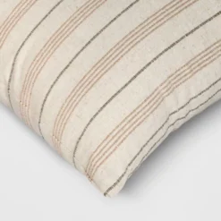 Cotton Flax Woven Striped Square Throw Pillow - Threshold™ -Threshold GUEST 08c83243 712a 4977 937c c04fac6ebbef
