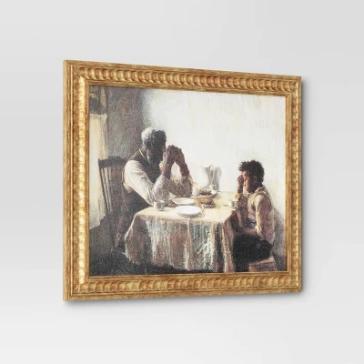 20" X 16" The Thankful Poor By Henry Ossawa Tanner Vintage Framed Wall Cotton Canvas Gold - Threshold™ 2 20" X 16" The Thankful Poor By Henry Ossawa Tanner Vintage Framed Wall Cotton Canvas Gold - Threshold™ - Image 2