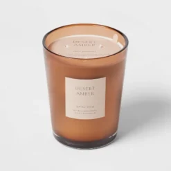 Colored Vase Glass With Dustcover Desert Amber Candle Brown - Threshold™ 12 Colored Vase Glass With Dustcover Desert Amber Candle Brown - Threshold™ -Threshold GUEST 122de511 da8f 4184 879f 25e9a167978d