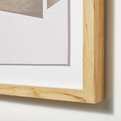 16" X 20" Color Block Abstract Glass Framed Wall Art Print Light Navy - Threshold™ Designed With Studio McGee 2 16" X 20" Color Block Abstract Glass Framed Wall Art Print Light Navy - Threshold™ Designed With Studio McGee - Image 2