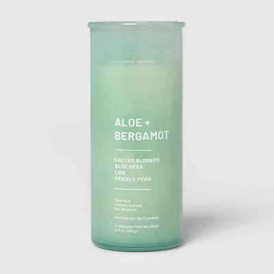 Glass Jar Aloe And Bergamot Candle Green - Threshold™ 3 Glass Jar Aloe And Bergamot Candle Green - Threshold™ - Image 3