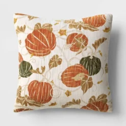 Printed Pumpkin Square Throw Pillow - Threshold™ -Threshold GUEST 2139f9f9 2c16 4d71 80ef 43ec8e441829