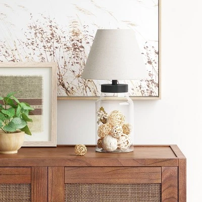 Causal Fillable Small Lamp Base Clear - Threshold 1 Causal Fillable Small Lamp Base Clear - Threshold