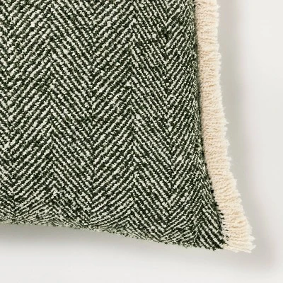 Herringbone With Frayed Edges Throw Pillow - Threshold™ Designed With Studio McGee 2 Herringbone With Frayed Edges Throw Pillow - Threshold™ Designed With Studio McGee - Image 2