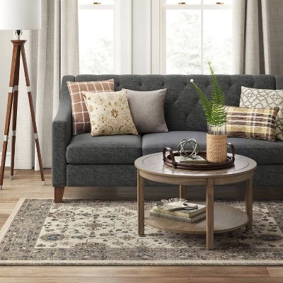 Jewel Boarder Persian Woven Rug Brown - Threshold 2 Jewel Boarder Persian Woven Rug Brown - Threshold - Image 2