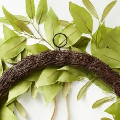 Oversized Fall Leaf Wreath With Velvet Ribbon Green - Threshold™ Designed With Studio McGee -Threshold GUEST 2574e576 e2c8 4665 b173 b91d3a283a6d