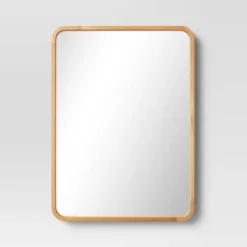 22" X 30" Rounded Corner Wood Wall Mirror - Threshold™ -Threshold GUEST 2825b806 598b 4f63 b5bc 67a80e9b7309
