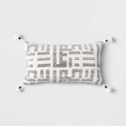 Oversized Modern Geometric Patterned Lumbar Throw Pillow - Threshold™ -Threshold GUEST 28b7b722 9941 41df 9d16 8fd8559f64a7
