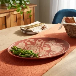 Medium Ceramic Serving Platter Rust - Threshold™