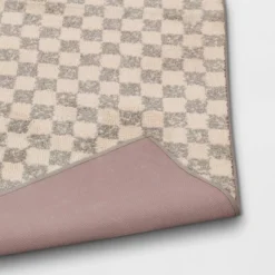 2'6"x4' Checkerboard Plush Accent Rug - Threshold™ -Threshold GUEST 2ab6dcc8 905b 4d18 a009 496b9ef60c35