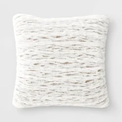 Tipped Snow Leopard Faux Fur Square Throw Pillow - Threshold™ -Threshold GUEST 2d6b054d 8586 4936 9957 35da08081dea