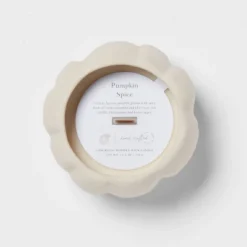 12oz Brushed Abstract Pumpkin Ceramic With Woodwick And Dustcover Warm Cider + Cinnamon Candle - Threshold™ -Threshold GUEST 2e4624fa f58d 4e1d 9d27 a1bbf625c793