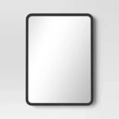 22" X 30" Rounded Corner Wood Wall Mirror - Threshold™ -Threshold GUEST 300779ed c898 487e 9f3b ef546a8d06b9