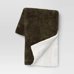 Solid Printed Plush With Shearling Reverse Throw Blanket - Threshold™ 11 Solid Printed Plush With Shearling Reverse Throw Blanket - Threshold™ -Threshold GUEST 306f0669 f058 4c55 b504 55172c9555eb