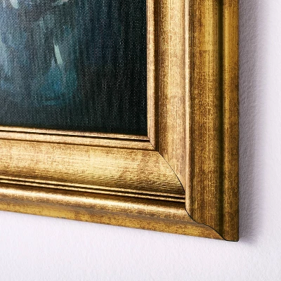 11" X 14" Floral Arrangement Framed Wall Canvas Gold/Navy - Threshold™ Designed With Studio McGee 2 11" X 14" Floral Arrangement Framed Wall Canvas Gold/Navy - Threshold™ Designed With Studio McGee - Image 2