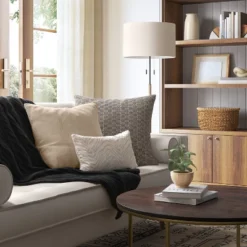 Velvet Jacquard Zebra Lumbar Throw Pillow - Threshold™