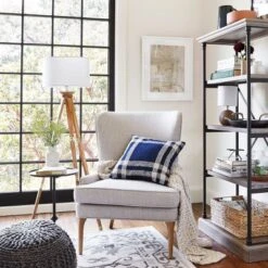 Oak Wood Tripod Floor Lamp Dark Brown - Threshold™ -Threshold GUEST 451eedd8 06bc 43dc bced a0cbcc3d0c93