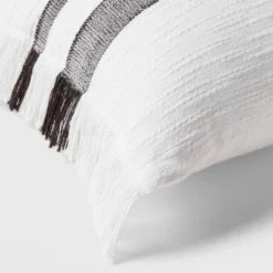 Lumbar Modern Woven Plaid Decorative Throw Pillow Black/Off-White - Threshold™ 5 Lumbar Modern Woven Plaid Decorative Throw Pillow Black/Off-White - Threshold™ -Threshold GUEST 4e9cc29e 530f 48d5 995b 36907b68974d