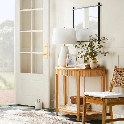 24" X 30" Cross Corner Metal Wall Mirror Black - Threshold™ Designed With Studio McGee 1 24" X 30" Cross Corner Metal Wall Mirror Black - Threshold™ Designed With Studio McGee