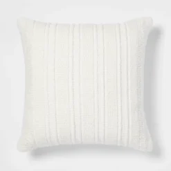 Oversized Textural Woven Throw Pillow Cream - Threshold™ -Threshold GUEST 576d2931 2f98 4603 97e9 14cb8d27855b