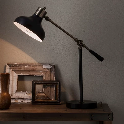 Crosby Schoolhouse Desk Lamp Black - Threshold 2 Crosby Schoolhouse Desk Lamp Black - Threshold - Image 2