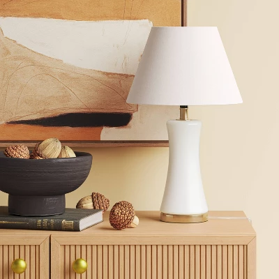 Small Opal Glass Lamp Base White - Threshold™ 2 Small Opal Glass Lamp Base White - Threshold™ - Image 2