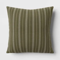 Cotton Flax Woven Striped Square Throw Pillow - Threshold™ -Threshold GUEST 650ad36d 6c78 4be8 b6fa 185fe0dc4e84