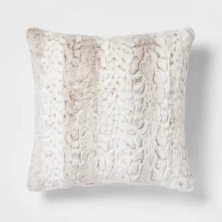 Snow Leopard Ombre Faux Fur Throw Pillow - Threshold™ -Threshold GUEST 7459e396 bb51 4662 ac2b d3e1bd0a3278
