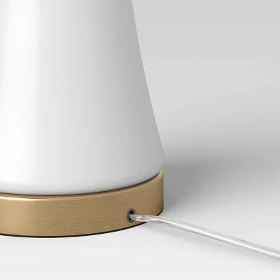 Small Opal Glass Lamp Base White - Threshold™ 3 Small Opal Glass Lamp Base White - Threshold™ - Image 3