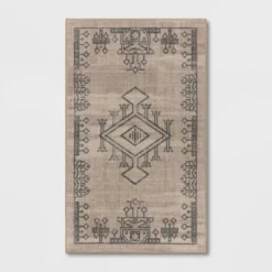 Hancock Distressed Center Motif Rug Beige - Threshold™ -Threshold GUEST 7abb6d49 1fa2 45cb 8bc2 da63c76cb8c5