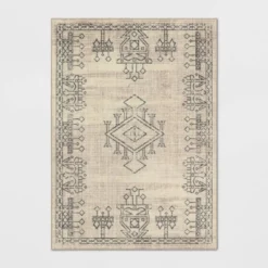 Hancock Distressed Center Motif Rug Beige - Threshold™ -Threshold GUEST 83a3285f 266c 4fe0 977c ecd0bb0848d3