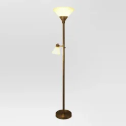 Threshold 21 Mother Daughter Torchiere Floor Lamp With Glass Shade - Threshold™