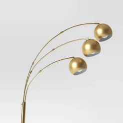 Span 3-Head Metal Globe Floor Lamp Brass - Threshold™ -Threshold GUEST 8e157d15 c278 49ac 9708 273e760dcead
