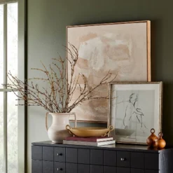 30" X 30" Hope To Taupe Framed Embellished Canvas Light Wood - Threshold™ Designed With Studio McGee