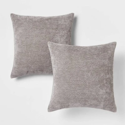 2pk Chenille Square Throw Pillows - Threshold™ 6 2pk Chenille Square Throw Pillows - Threshold™ - Image 6
