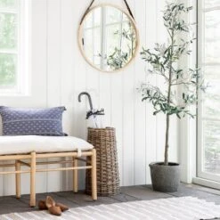 26" Wood Mirror With Pleather Strap Hanger - Threshold™ Designed With Studio McGee 10 26" Wood Mirror With Pleather Strap Hanger - Threshold™ Designed With Studio McGee -Threshold GUEST 91dea4da 00ed 45d1 9f22 518a2a48f1fa