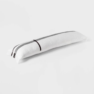 Lumbar Modern Woven Plaid Decorative Throw Pillow Black/Off-White - Threshold™ 2 Lumbar Modern Woven Plaid Decorative Throw Pillow Black/Off-White - Threshold™ - Image 2