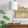 Large Metal Ring Table Lamp (Includes LED Light Bulb) Brass - Threshold™