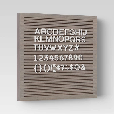 14"x 14" Wood Letterboard Gray - Threshold™ 2 14"x 14" Wood Letterboard Gray - Threshold™ - Image 2