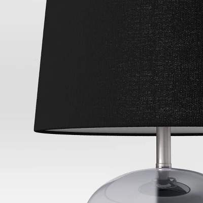 Smoked Glass Table Lamp Black (Includes LED Light Bulb) - Threshold™ 3 Smoked Glass Table Lamp Black (Includes LED Light Bulb) - Threshold™ - Image 3