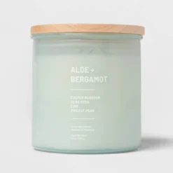 Glass Jar Aloe And Bergamot Candle Green - Threshold™ 11 Glass Jar Aloe And Bergamot Candle Green - Threshold™ -Threshold GUEST 9e0c4894 3c8b 4edb 8151 c9146810ec29