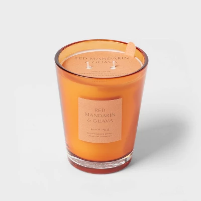 Colored Vase Glass With Dustcover Mandarin & Guava Candle Orange - Threshold™ 6 Colored Vase Glass With Dustcover Mandarin & Guava Candle Orange - Threshold™ - Image 6
