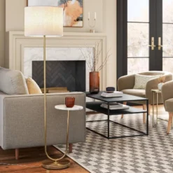 Threshold 25 Floor Lamp With Marble Table - Threshold™