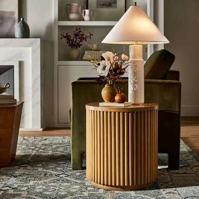 Ceramic Table Lamp With Tapered Shade White - Threshold™ Designed With Studio McGee 2 Ceramic Table Lamp With Tapered Shade White - Threshold™ Designed With Studio McGee - Image 2