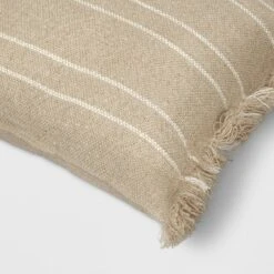 Textured Linen Striped Throw Pillow Neutral - Threshold™ -Threshold GUEST a82a2b2d 43ce 4efa 82dd d8171cafb597