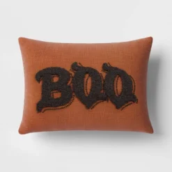 Oversize Boo Tufted Woven Cotton Lumbar Halloween Throw Pillow - Threshold™ -Threshold GUEST a8570657 78fa 4505 81dc fb54ad222606