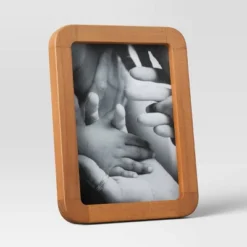 Rounded Corner Medium Wood Single Image Table Frame Brown - Threshold™ -Threshold GUEST aeaeb5b7 44c7 47fb 8eca 6a931e23c090