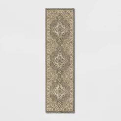 Medallion Jewel Boarder Persian Rug Cream/Gray - Threshold™ -Threshold GUEST b042792a a048 45b9 9a12 db0cfc170a5c