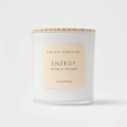 Wood Lidded Glass Wellness Energy Candle - Threshold™ -Threshold GUEST b1385504 d8eb 4b93 b3e4 e6e38f735878